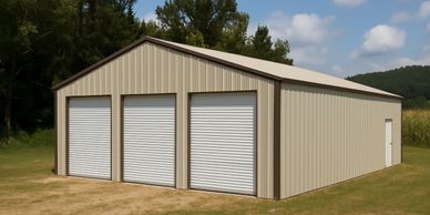 Multiple Bay Garage Steel Building Enclosed Metal Carports made with high-quality from best material