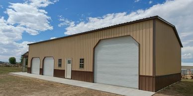 Large Custom Workshop, Steel Frame, Metal Siding, Custom Doors. High Quality. weather resistant Barn