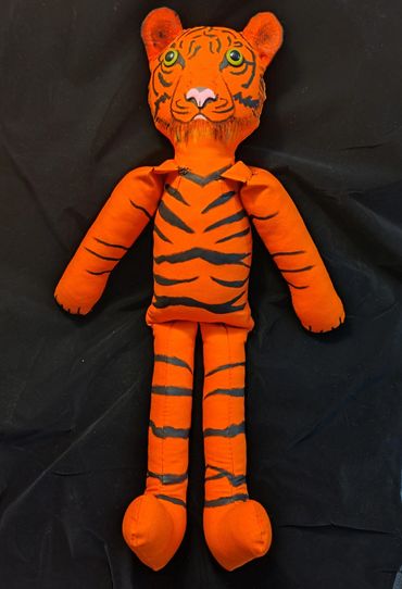 My original hand sewn, hand painted tiger doll.