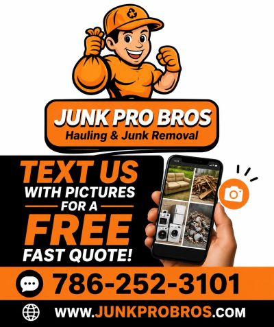 JUNK PRO BROS hauling and junk removal with free fast quotes.