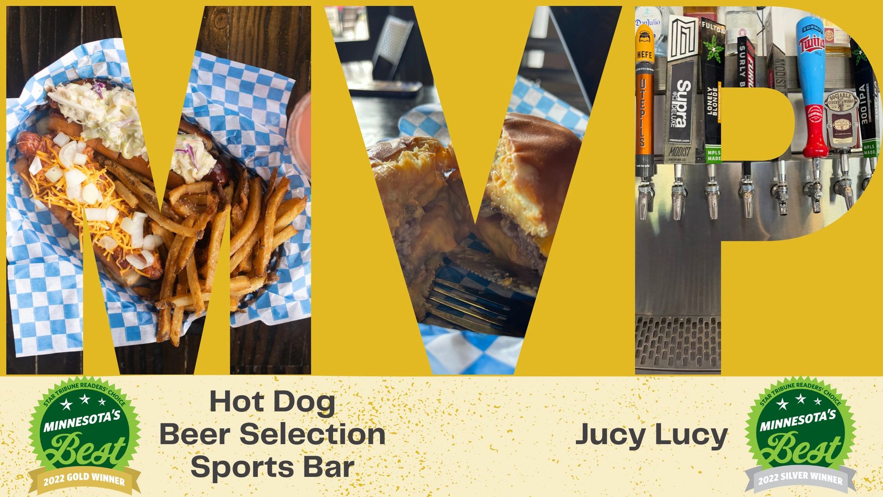 Peppers & Fries won Star Tribune's MN Best Gold Award for hot dog, beer selection, and sports bar!