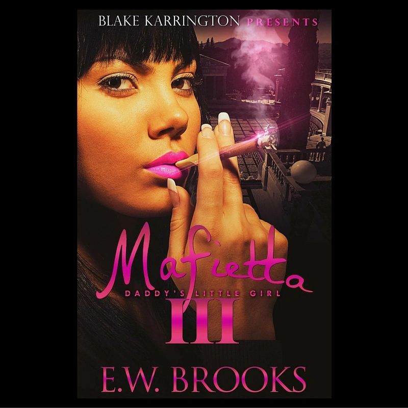 Mafietta smoking a cigar on the cover of Mafietta 3 novel