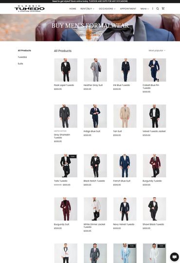 E-Commerce Website Builder for apparrel online store