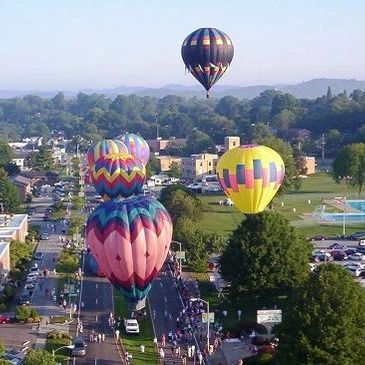 Balloons over Kingsport, Tennessee