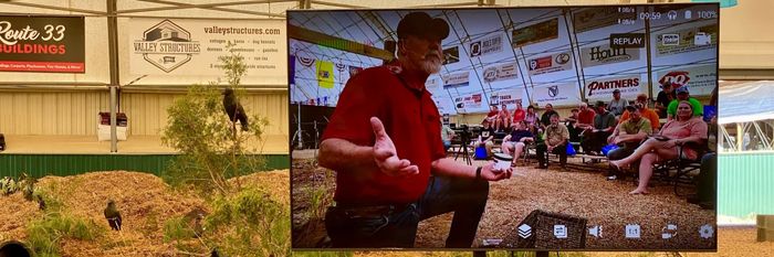 Pro trapper & snare man, Ron Jones, presents cage trapping to attendees at the VTA Convention.