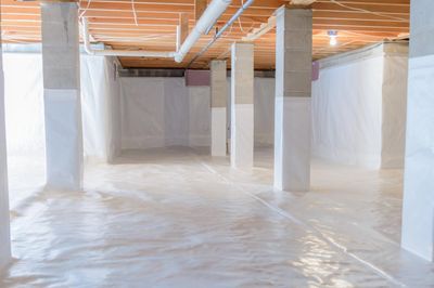 Picture of a crawl space encapsulation job done in a home in Savannah, GA.
