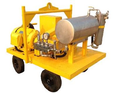 Bomba de hidrojato de alta sobre trailer 12000 PSI ou 800 BAR elétrica