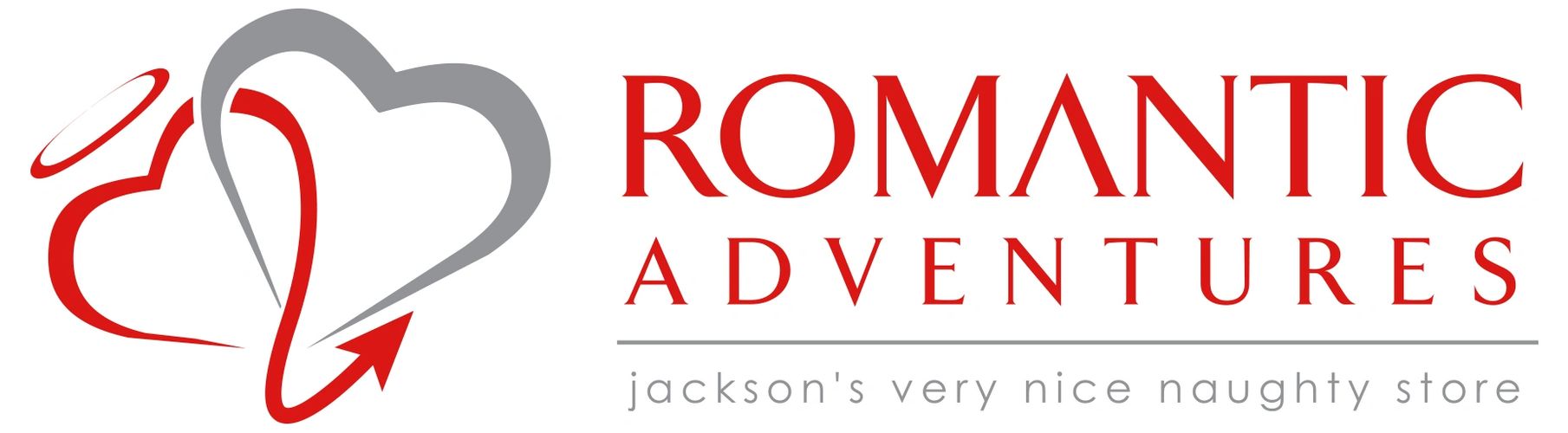 Romantic Adventures logo with 2 hearts