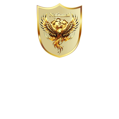 Golden shield logo with a phoenix and the text National FSC.