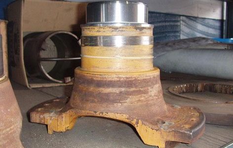 Seal position repaired with thermal spray on seal position