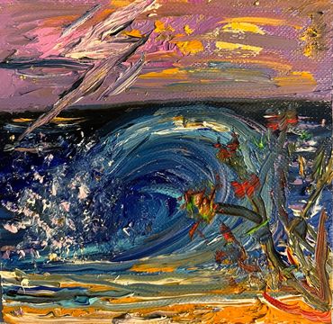 A tropical vibrant quirky seascape