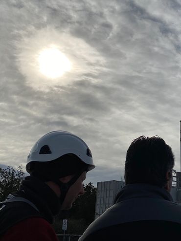 First responders setting up to fly a drone