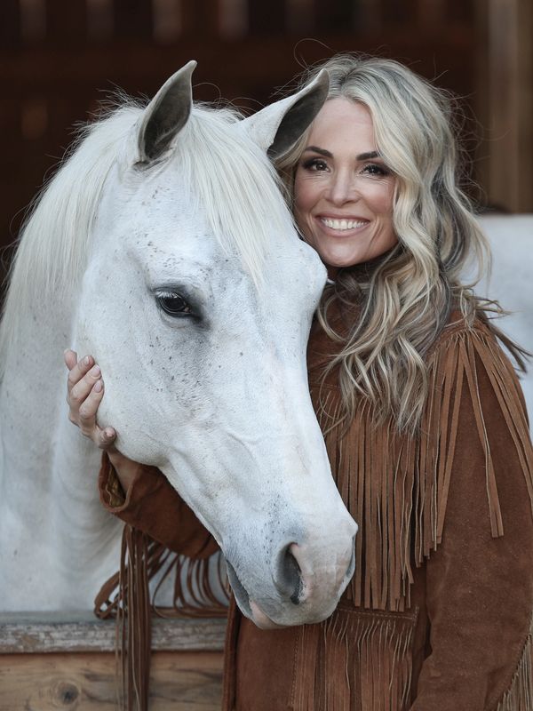 Lindsey James with her horse, Max