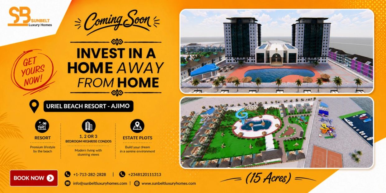 Sunbelt Luxury Homes at Uriel Beach Resort with condos and estate plots.