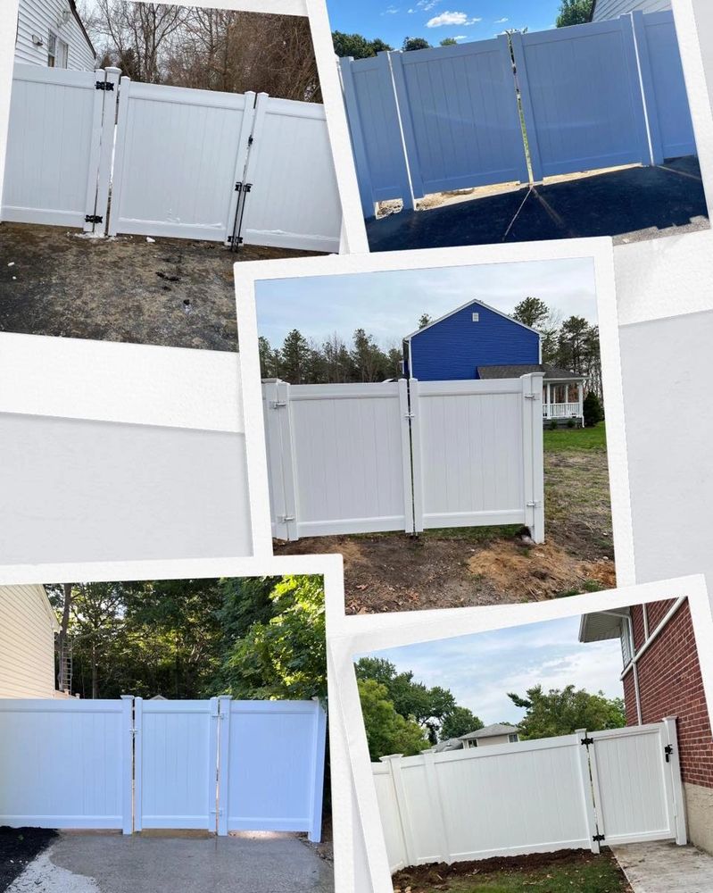 White pvc privacy fence