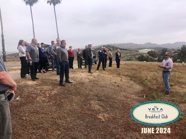 VCTA June 2024 Members touring Lake Bard at Calleguas Water District