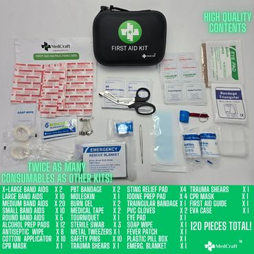 MedCraft 120 Piece First Aid Kit