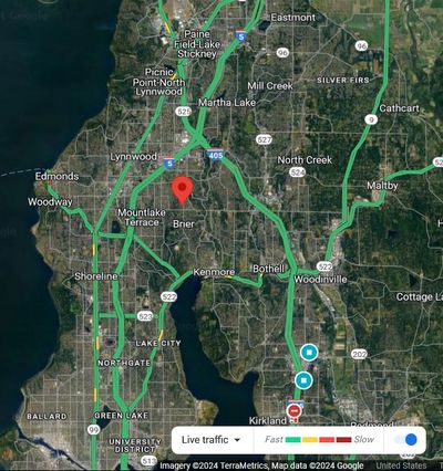Google map of House Brier's location in relation to the surround area.