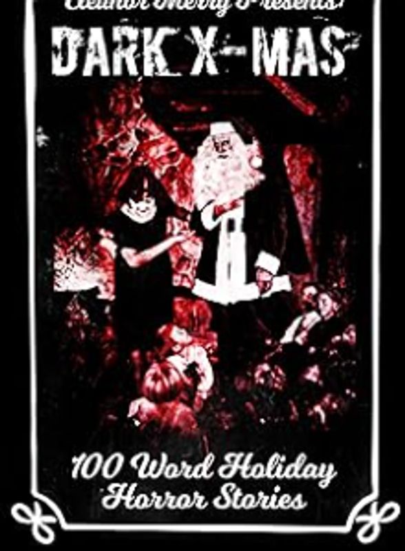 Dark X-Mas cover with eerie Santa and children in horror setting.
