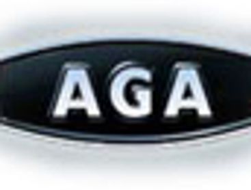 Logo with the text AGA inside a rounded rectangle.