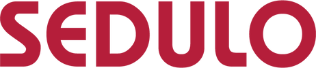 Red Sedulo logo on transparent background.