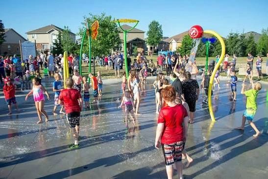 The Splashpad:ABC Park on Andrews Dr, playground, pavillion, beach volleyball court, picnic shelter.
