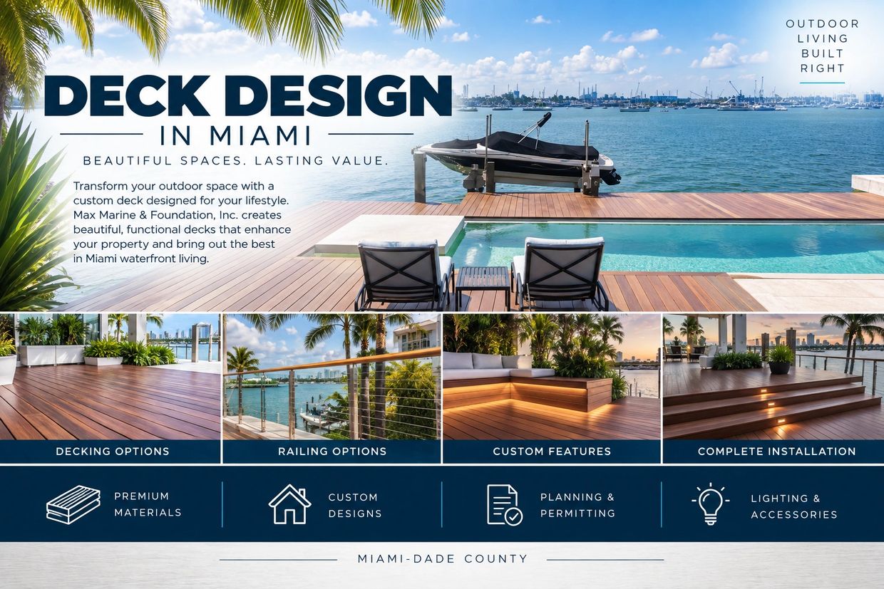 Custom deck design services in Miami with premium materials and complete installation.