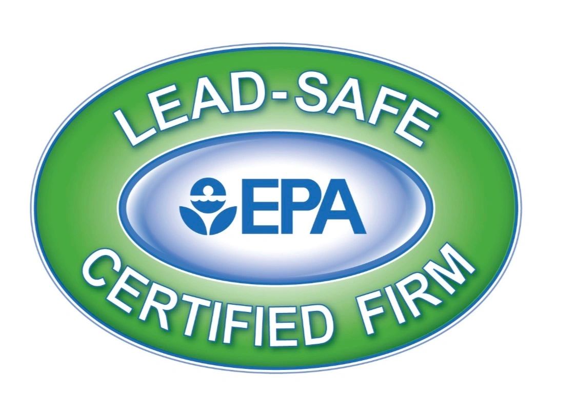 EPA Lead-Safe Certified Firm logo with green and blue colors.