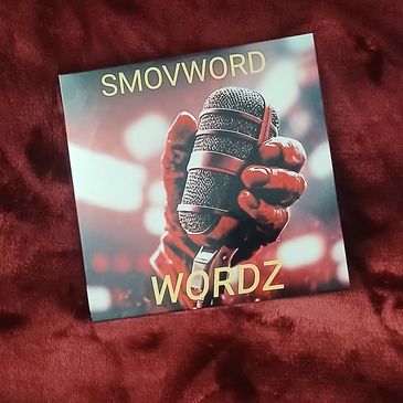 Album cover with a microphone held by a hand and the text SMOVWORD WORDZ.