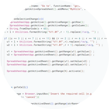 Sample Apps Script code