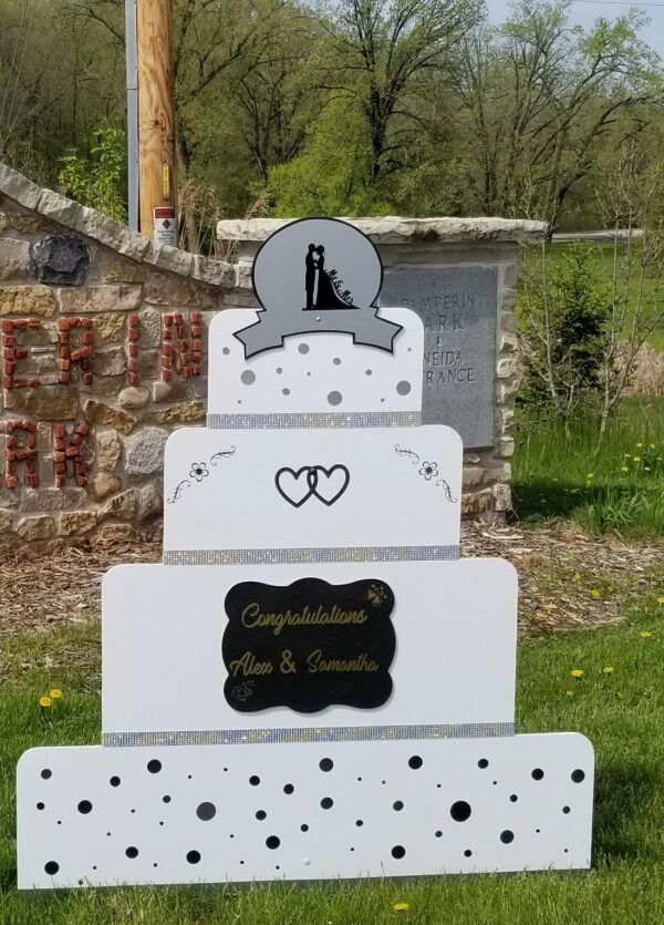 Wedding, Anniversary yard card, yard sign rental