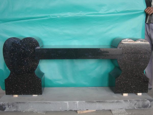 Black Granite Bench for Memorials 