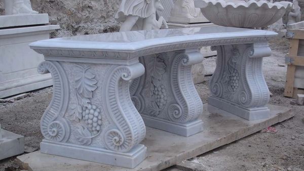 White Color Granite Benches 
