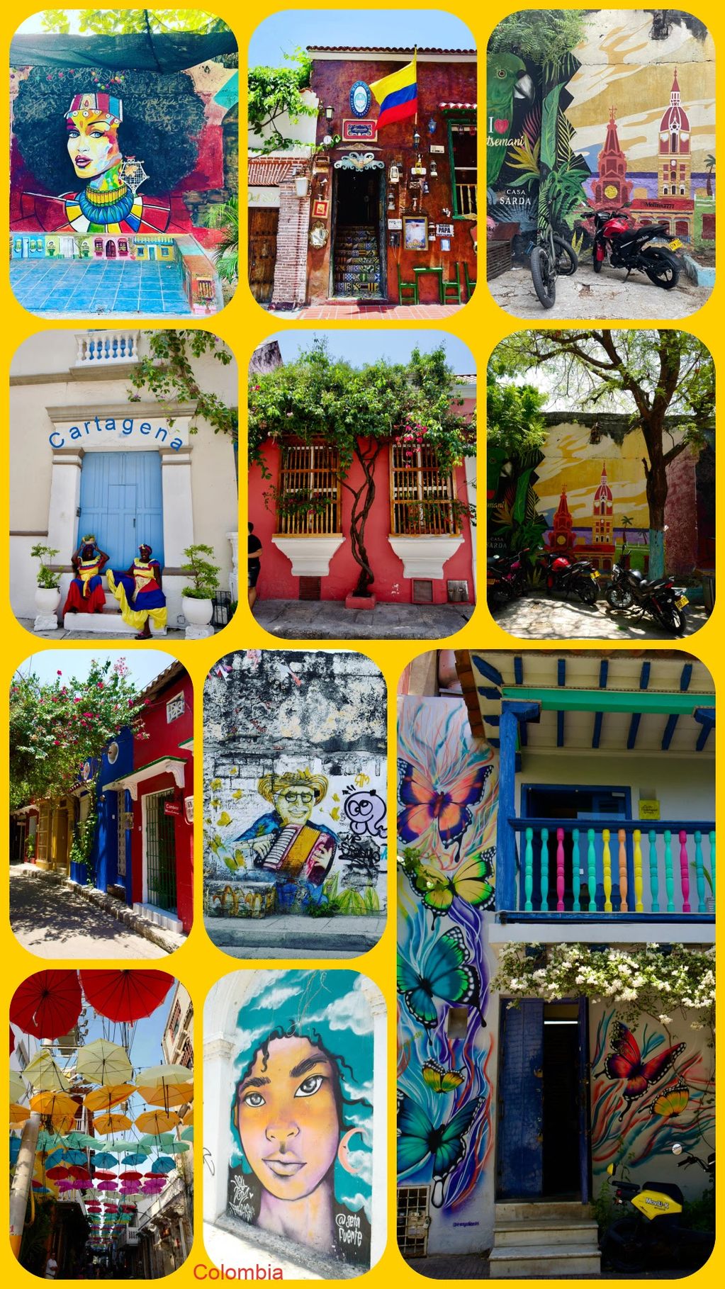 Collage of Cartagena pictures