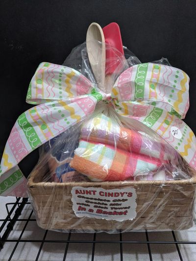 Here is one of our small gift baskets.  We can customize any basket.