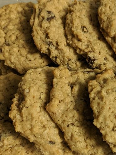 Chocolate and Oats made without egg and with unsweetened applesauce.