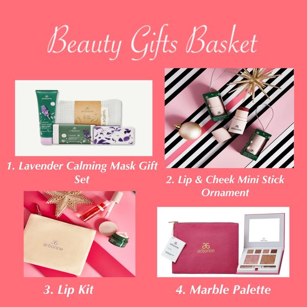 Deluxe Beauty Gifts Basket: All organic beauty products.
