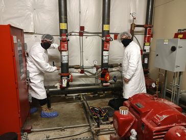 Our Team inspecting Wet Sprinkler Systems