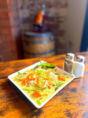 A plate of food on top of a table.