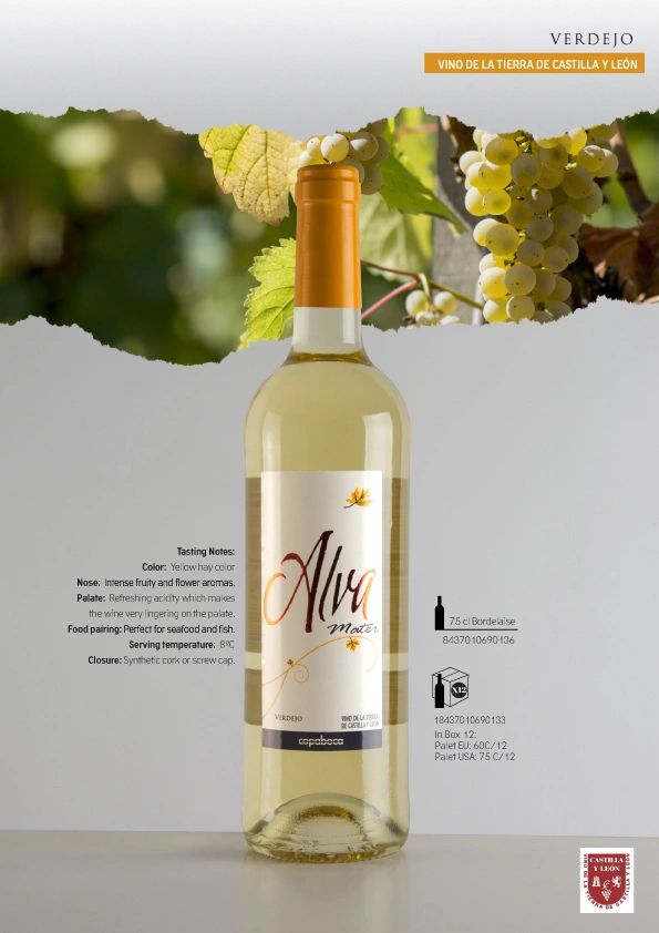 Alva Mater, Verdejo, Wine, Spanish Products Selection, Riga, Latvia, Baltics
