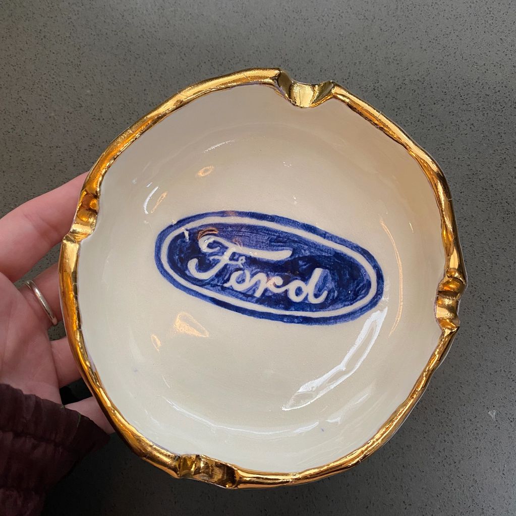 Ford Ashtray, 24k gold, 2021