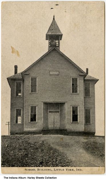 School building, Little York, Indiana, circa 1910
