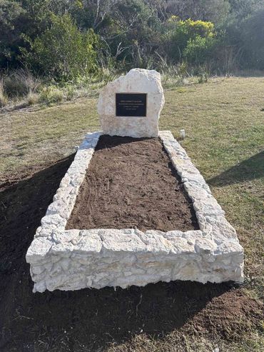 Natural rock headstone