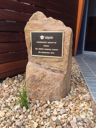 Natural rock headstone