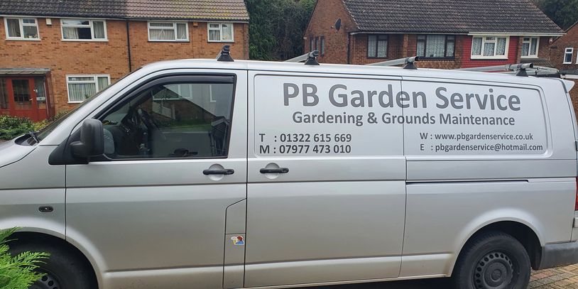 PB Garden Service van.  A VW Transporter 2008.