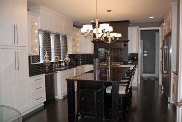 white and black kitchen