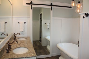 barn door with mirror