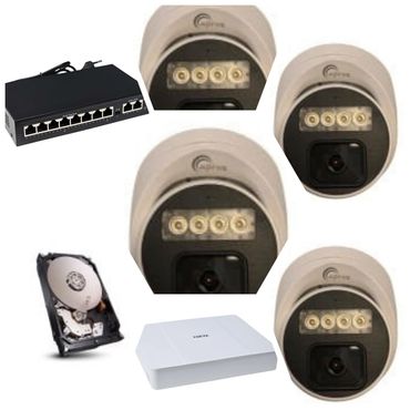 IP KAMERA SİSTEMLERİ 5MP IP KAMERA SİSTEMİ GECE RENKLİ WARMLİĞT İP KAMERA SİSTEMİ