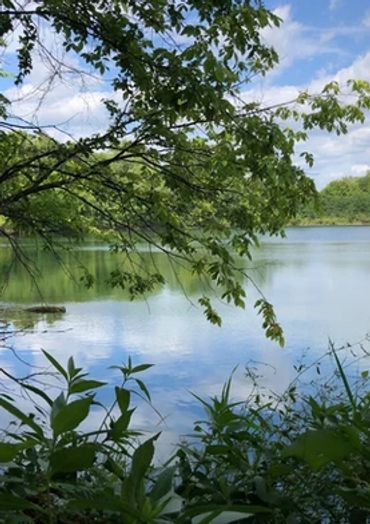 River at the sonlit retreat center