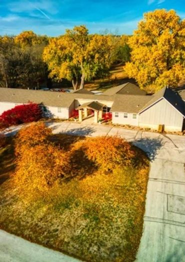 Veiw of the sonlit retreat center